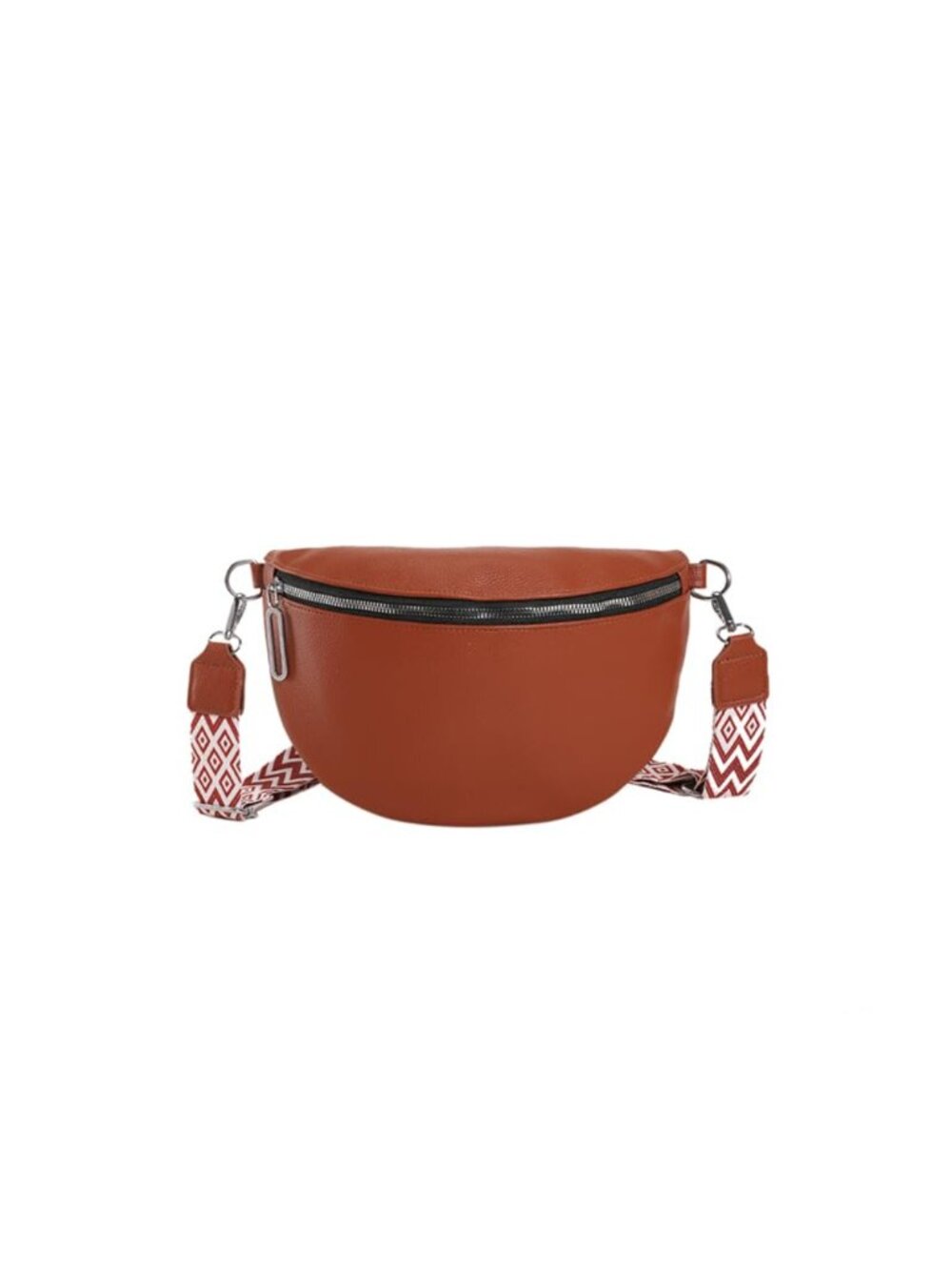 Women's Faux Leather Crossbody Fanny Pack Sling Bag with Wide Strap